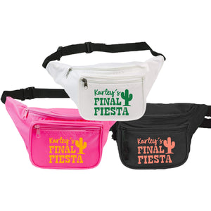 Final Fiesta with Cactus Fanny Pack - Sprinkled With Pink #bachelorette #custom #gifts