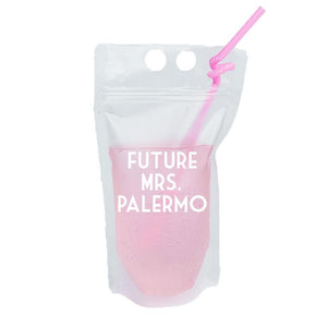 A party pouch sits out which reads "Future Mrs. Palermo"