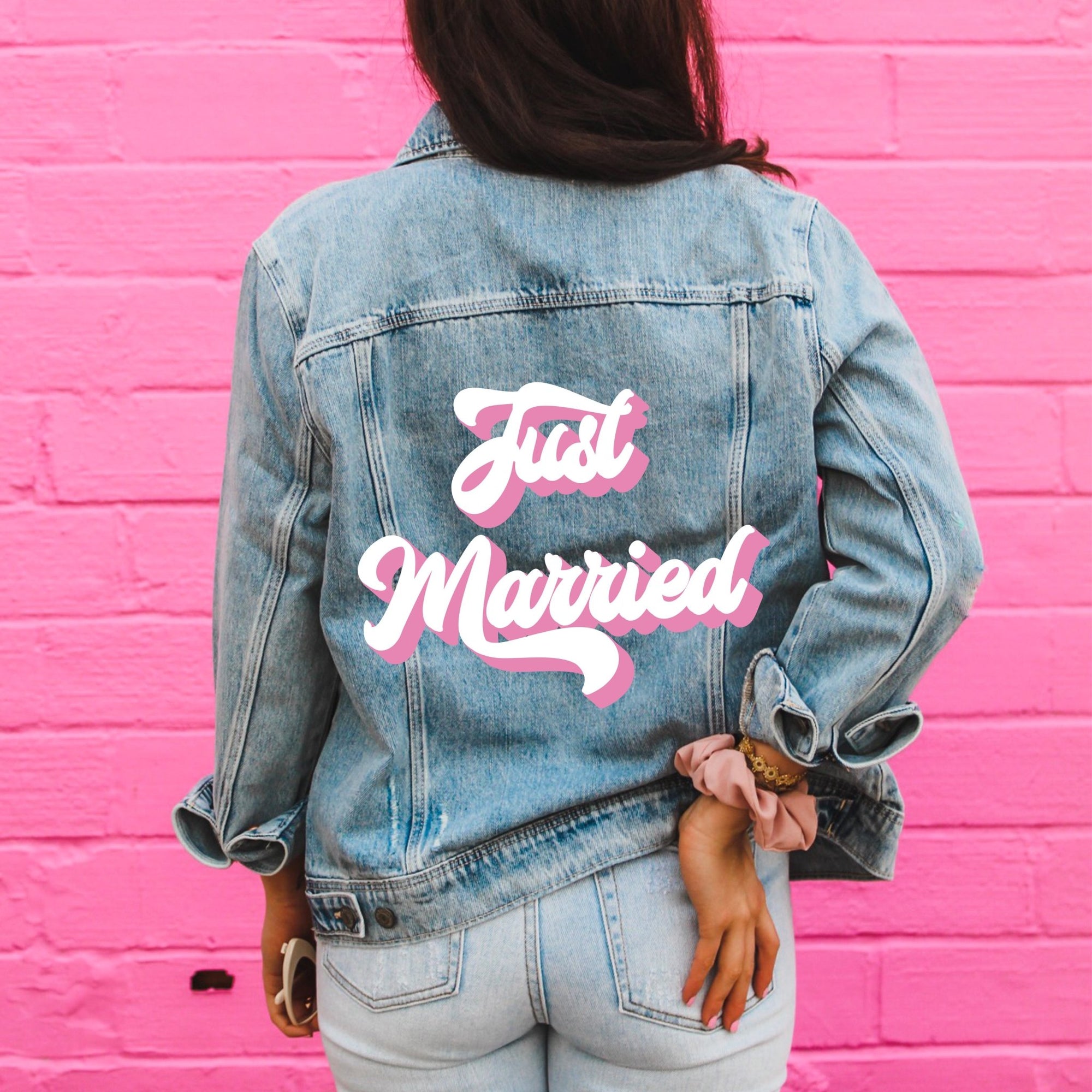 Just Married with Shadow Jean Jacket