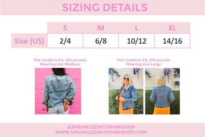 A graphic showing the fit, sizing, and details of the product.
