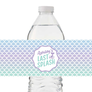 Last Splash Water Bottle Label (Set of 10) - Sprinkled With Pink #bachelorette #custom #gifts