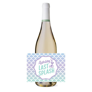 Last Splash Wine / Champagne Label (Set of 6) - Sprinkled With Pink #bachelorette #custom #gifts