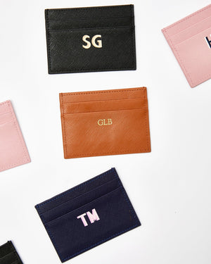 Leather Cardholder, Gold Foil - Sprinkled With Pink #bachelorette #custom #gifts