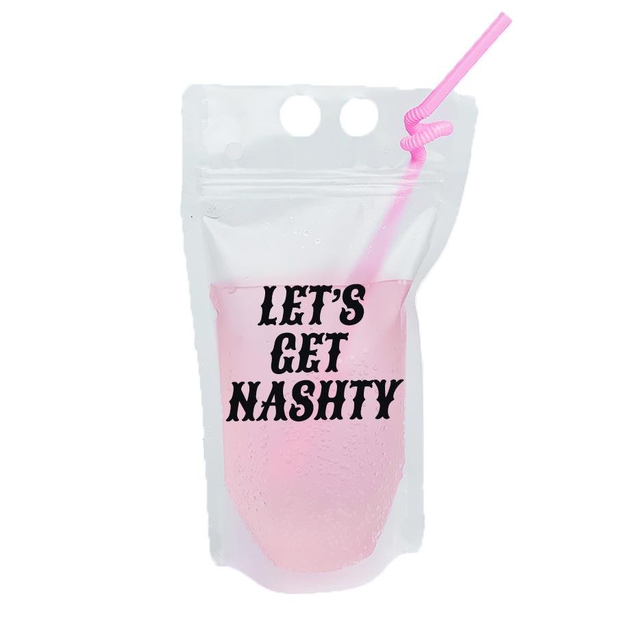 A party pouch that says 