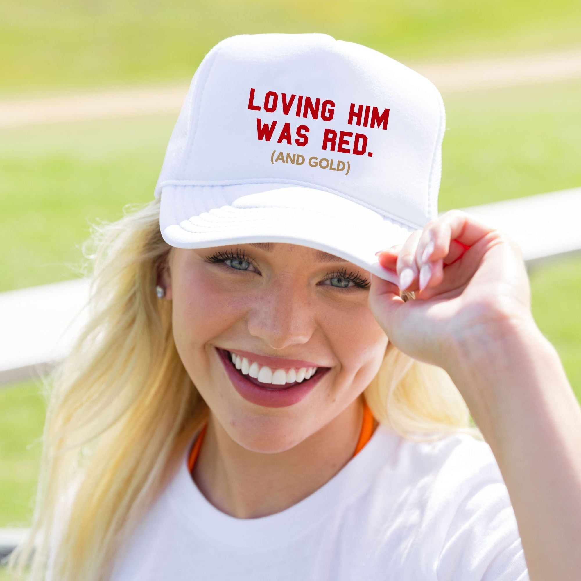 Loving Him Was Red Trucker Hat