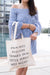 A tote bag is customized for a trip to Miami.