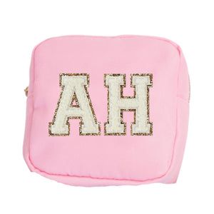 Mini Nylon Pouch with Patches - Sprinkled With Pink #bachelorette #custom #gifts