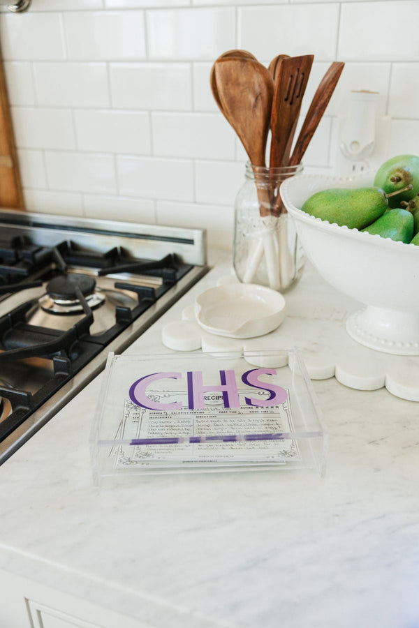 Shadow Monogram Acrylic Catchall Box - Personalized Storage Solution ...