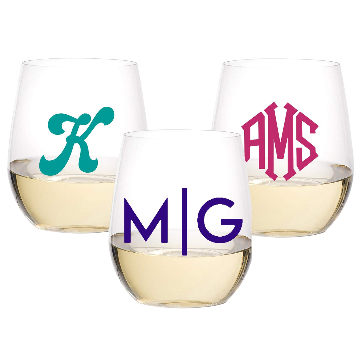 Wine cooler and engraved stemless wine glass set – out of stock