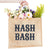 A custom jute bag reads "Nash Bash" on the front in black
