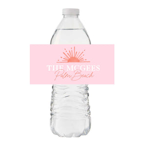 Palm Beach Full Wrap Water Bottle Label (Set of 10)