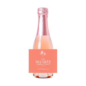 Palm Beach Wine / Champagne Label (Set of 6) - Sprinkled With Pink #bachelorette #custom #gifts