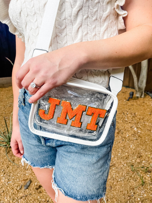 Letter Patch Clear Gameday Stadium Crossbody Bag