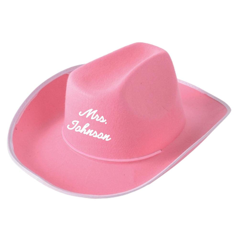 Customized Cowboy Hats - Sprinkled With Pink