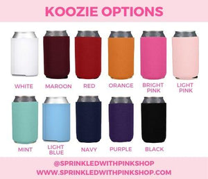 A chart shows different color options for our can coolers