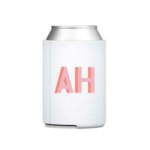 Shadow Monogram Can Cooler - Sprinkled With Pink #bachelorette #custom #gifts