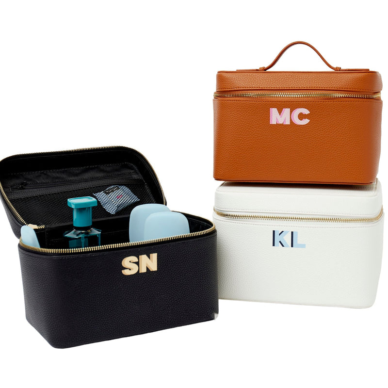 custom makeup bag travel case Shadow Monogram Train Case