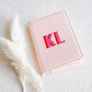 Shadow Monogram Passport Holder - Sprinkled With Pink #bachelorette #custom #gifts