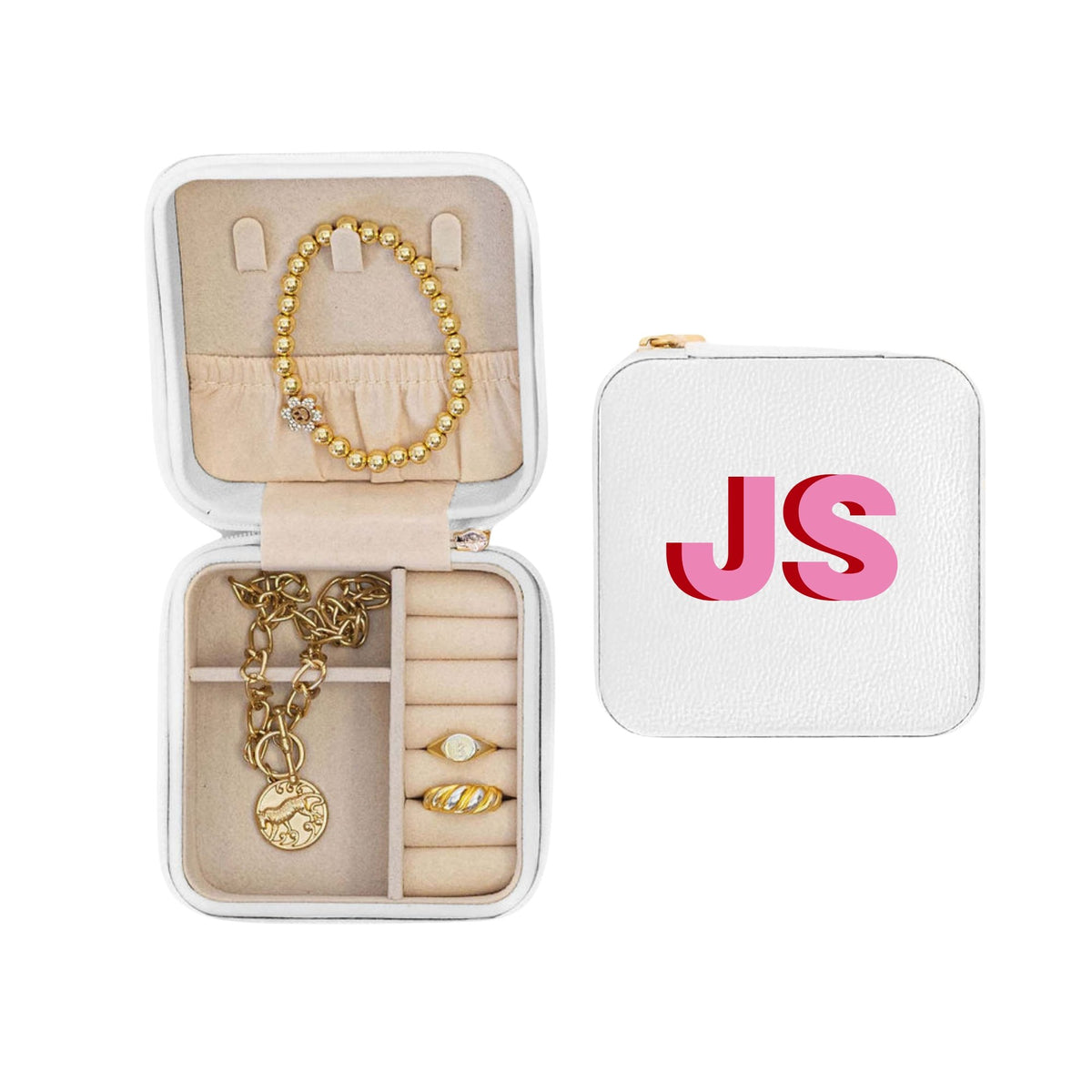 Monogram Jewelry Box - 4 Colors