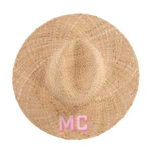 Straw Beach Hat, Embroidered - Sprinkled With Pink #bachelorette #custom #gifts