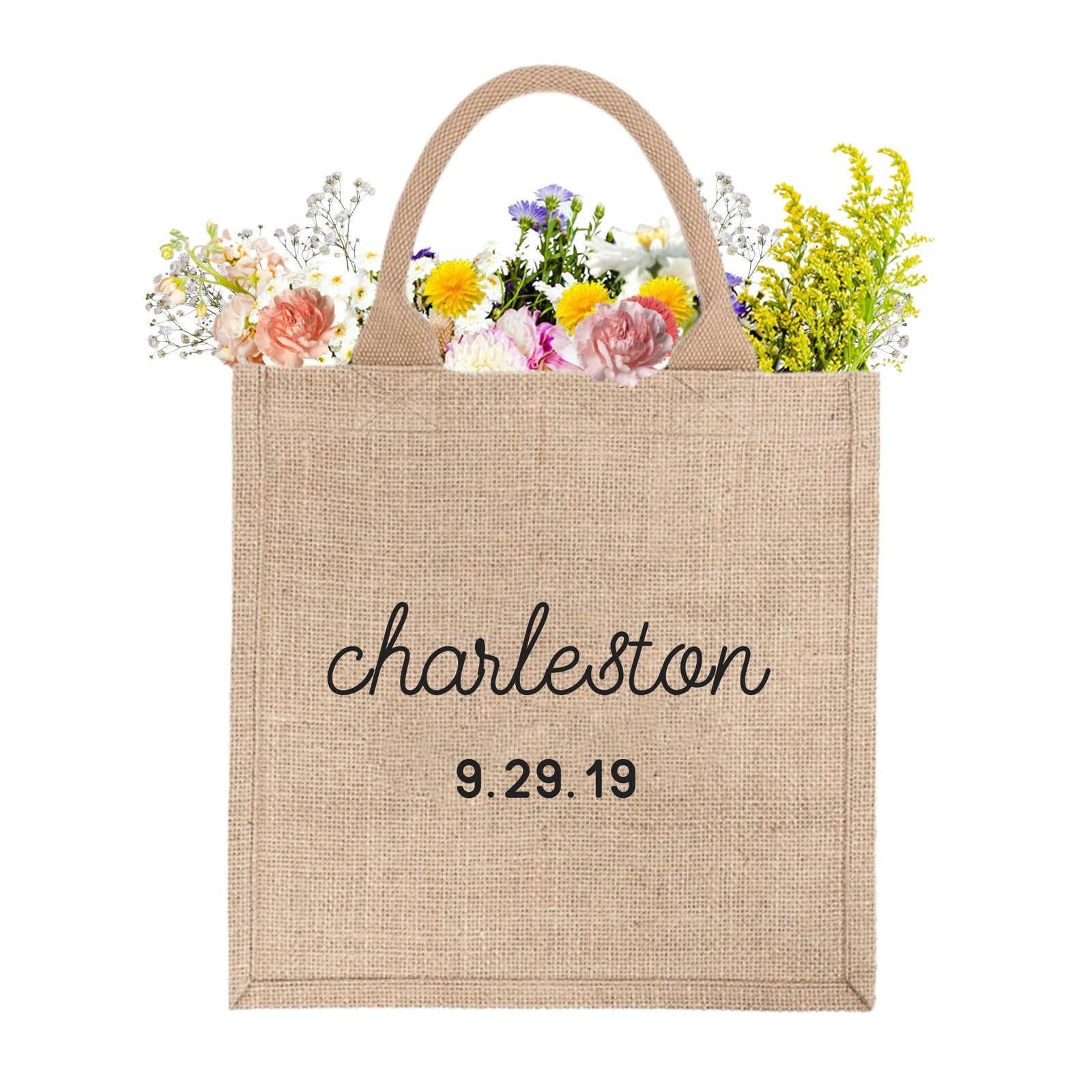 Custom Mini Jute Gift Tote Bag - Design Tote Bags Online at
