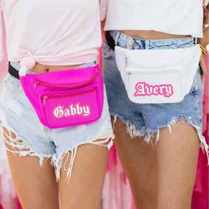 Y2K Custom Name Fanny Pack - Sprinkled With Pink #bachelorette #custom #gifts