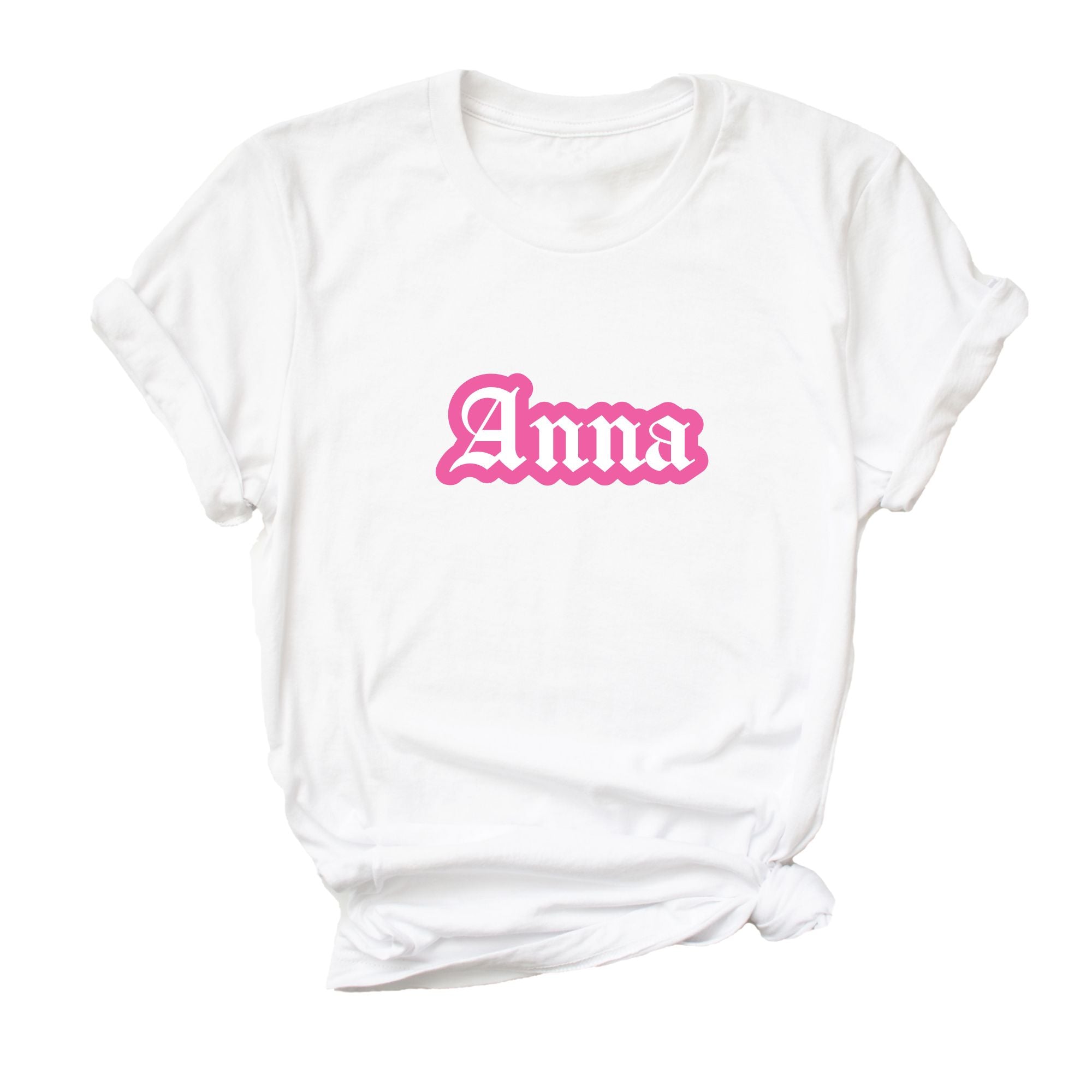 Y2K Shirt With Name (Custom) - Sprinkled With Pink